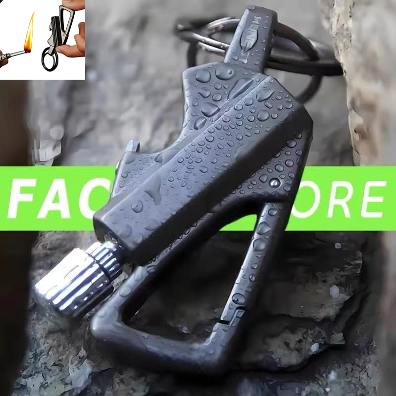 Fire Starting Kit - ไฟแช็คโลหะพกพาสำหรับกิจกรรมกลางแจ้ง ไฟติดทนนาน ไม่ต้องจุดซ้ำ ใช้เป็นไม้ขีดไฟได้ กันน้ำ เหมาะสำหรับการตั้งแคมป์และอุปกรณ์เอาตัวรอดกลางแจ้ง