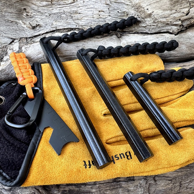 Fire Starting Kit - แท่งไฟแช็กแมกนีเซียมหกเหลี่ยมแบบเชือกถักมือ สำหรับเอาตัวรอดกลางแจ้ง แท่งไฟแช็กสำหรับเอาตัวรอดในป่า เครื่องมือแคมป์ปิ้ง ของขวัญสำหรับผู้ชาย
