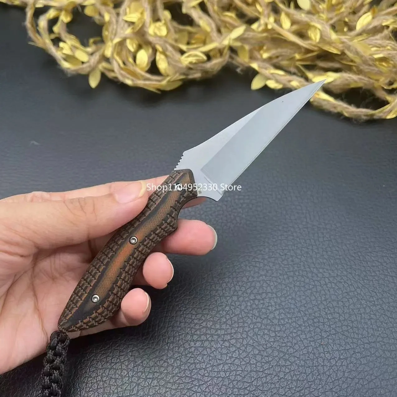 Bushcraft Knife Fixed - 2388 มีดอเนกประสงค์พกพาสำหรับกิจกรรมกลางแจ้ง EDC แคมป์ปิ้ง ตกปลา แบ็คแพ็ค