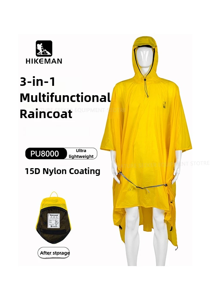 Fire Starting Kit - 15D/210T เสื้อกันฝนกันน้ํา Rain Poncho Cover Ultralight