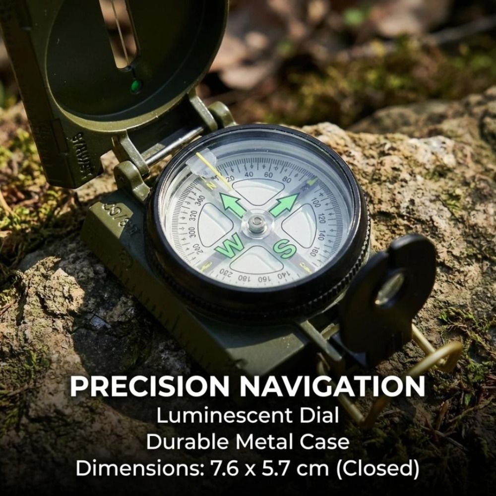 เข็มทิศมืออาชีพกันน้ำ โครงสร้า - Compass Lensatic บทวิจารณ์และราคา