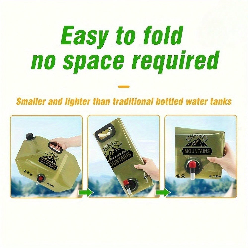 2.11 แกลลอน ถังน้ำแบบพกพาพร้อม - Water Bag Collapsible บทวิจารณ์และราคา