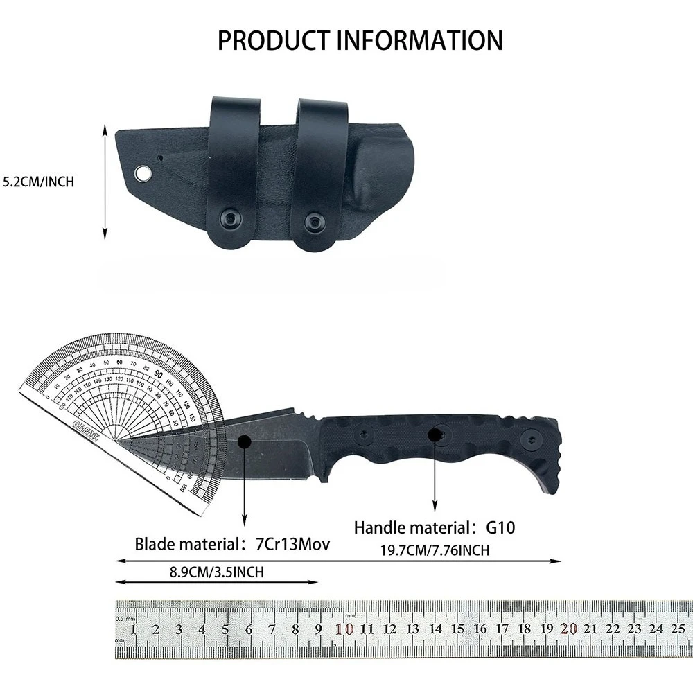 มีดพกอเนกประสงค์ EDC สำหรับแคม - Bushcraft Knife Fixed บทวิจารณ์และราคา