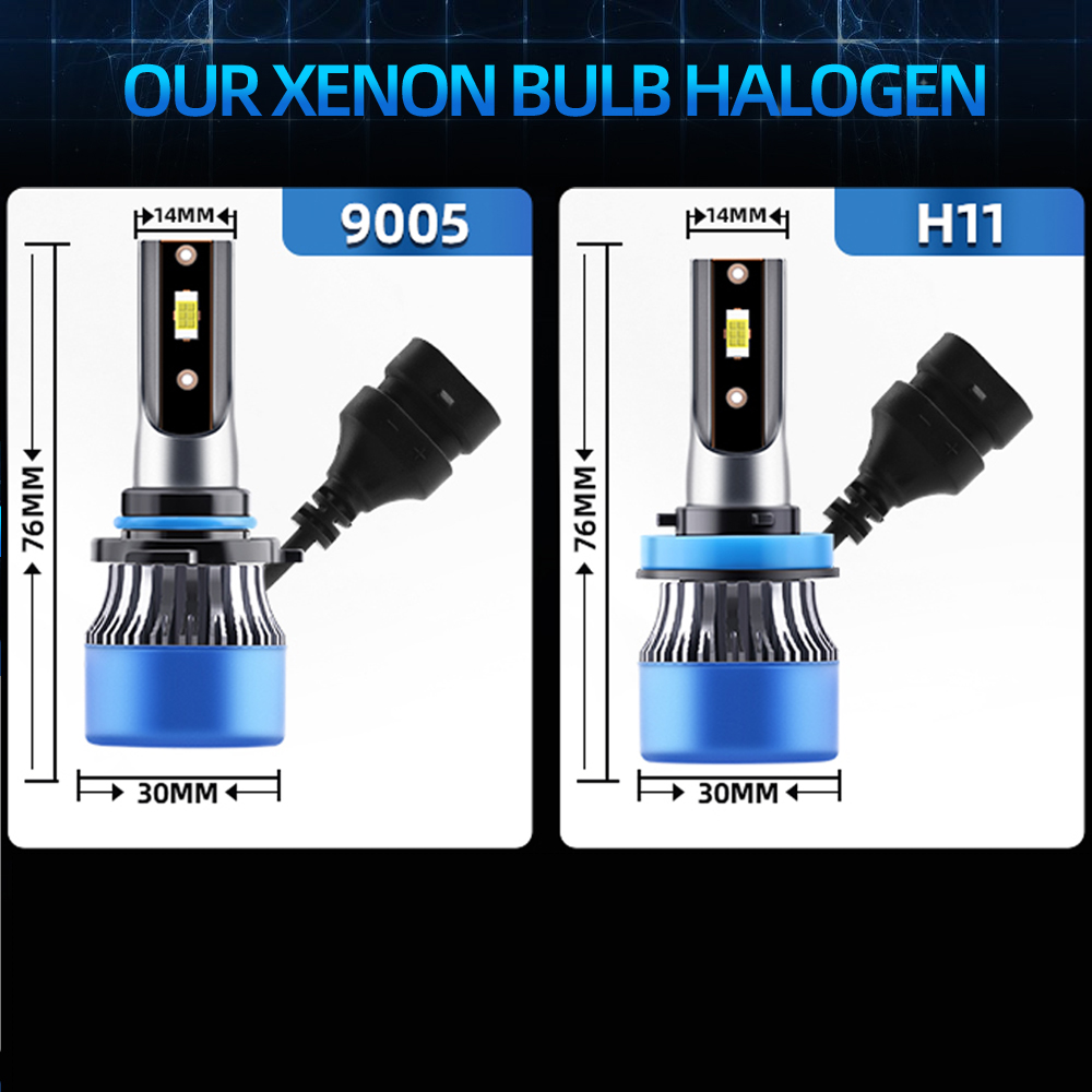 6x คอมโบ LED ไฟหน้า 9005 H11 ไ - Compass Lensatic บทวิจารณ์และราคา