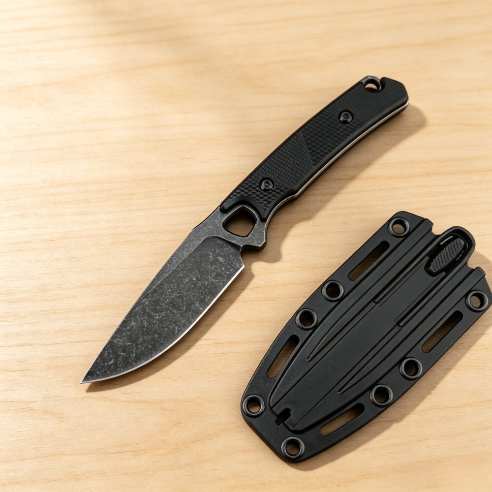 มีดตรง EDC 2048 ด้ามจับไนลอนไฟ - Bushcraft Knife Fixed บทวิจารณ์และราคา