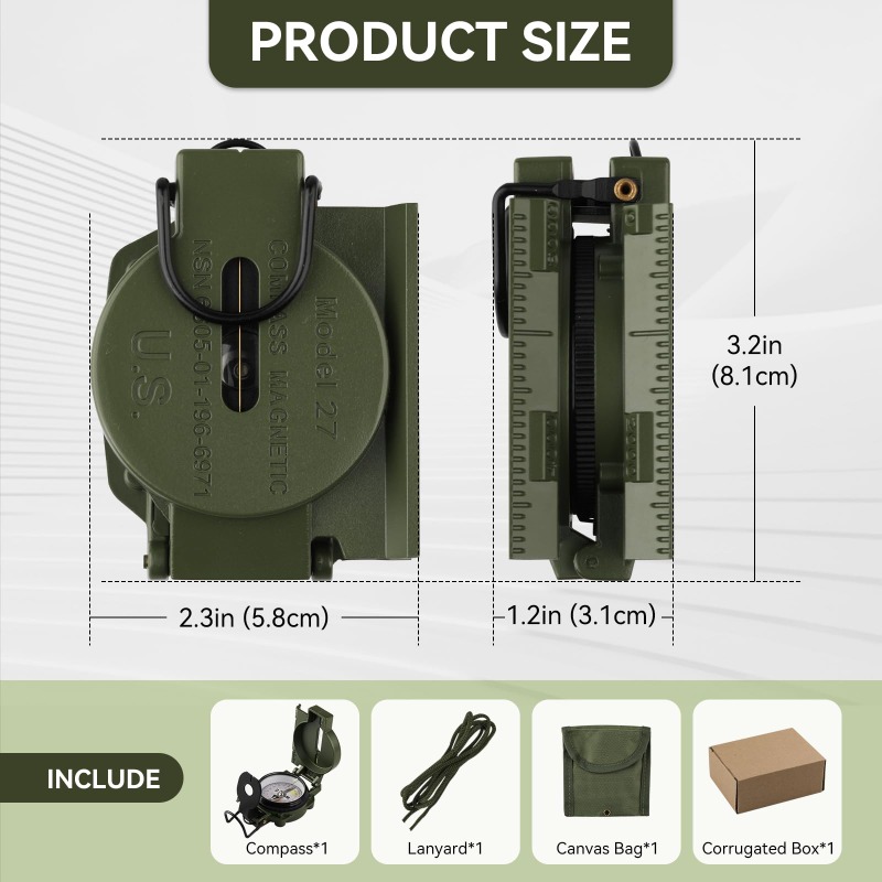 เข็มทิศเกรดทหาร, ระบบนำทางที่แ - Compass Lensatic บทวิจารณ์และราคา